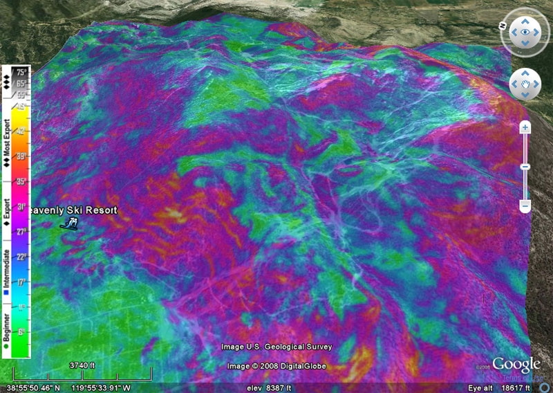Image of Heavenly Ski Resort : Overview 3d Ski Map