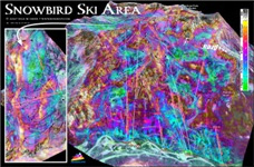 3d Ski Map Poster Snowbird