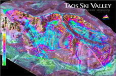 3d Ski Map Poster Taos